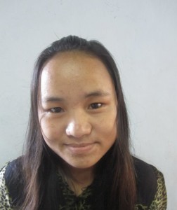 Kee Lii, Age 23, Parent- U Thang Kee & Daw Hre Poen, from Chin State, who is working as helper at Mercy Children's Home. She wants to become a teacher and worker at the Orphanage